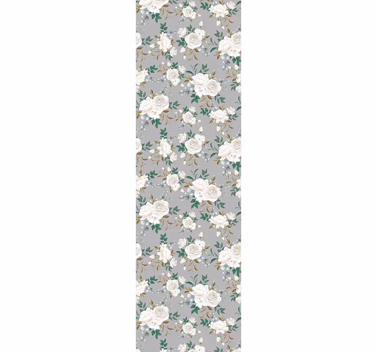 Bloemig elegantiepaneel behang bloemen - TenStickers