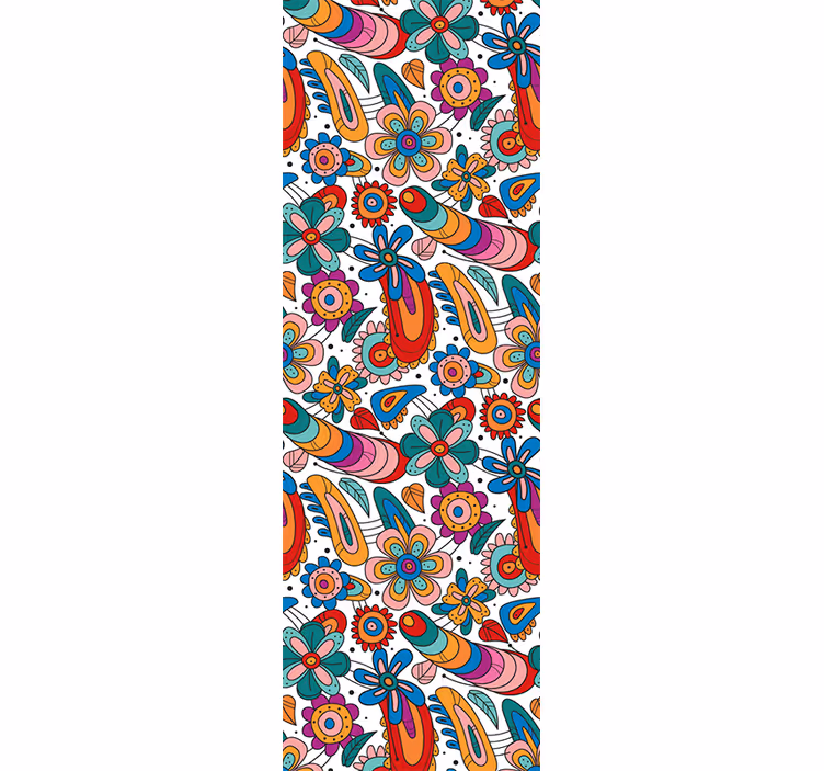 Eigenzinnig bloemmotief behang bloemen - TenStickers