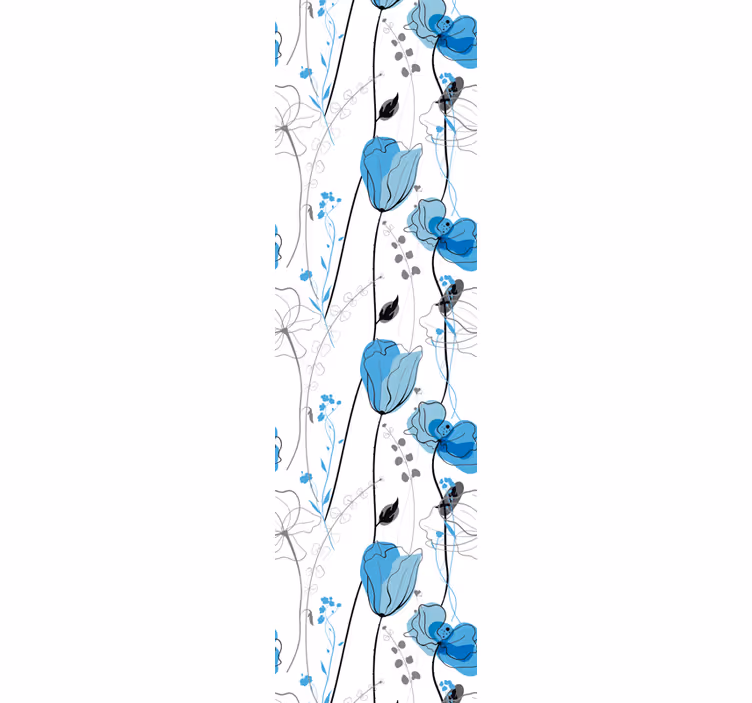 Behang Weide klaproos bloemen scandinavische - TenStickers