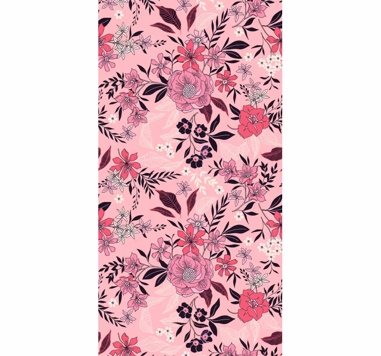 Bloemig bloesemmotief behang bloemen - TenStickers