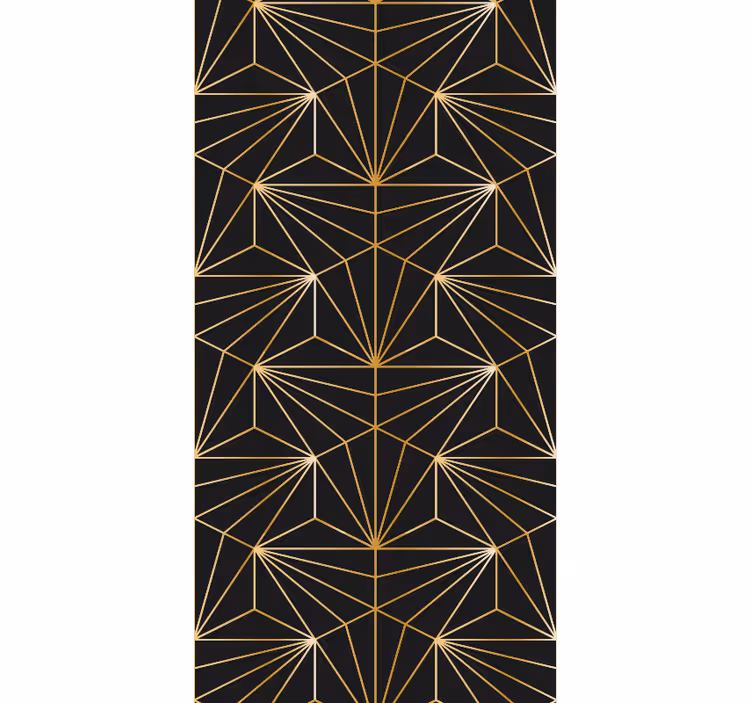 Geometrische lijnenfusie behang - TenStickers