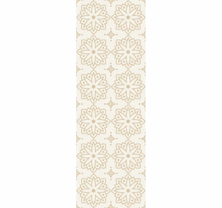 Bloemenornamentpatroon behang bloemsierkunst - TenStickers