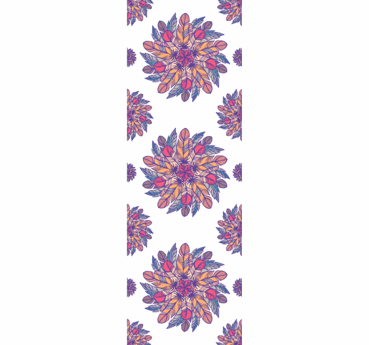Bloemenuitbarstingsmotief behang bloemen - TenStickers