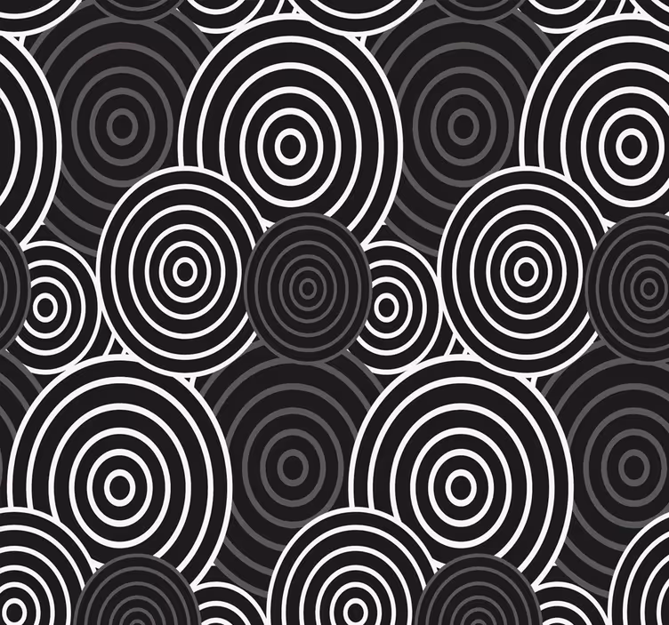Concentrische cirkels geometrisch behang - TenStickers