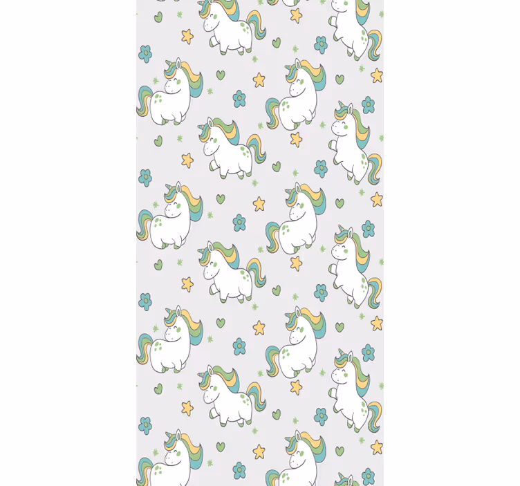 Eenhoorn fantasie behang kinderkamer - TenStickers