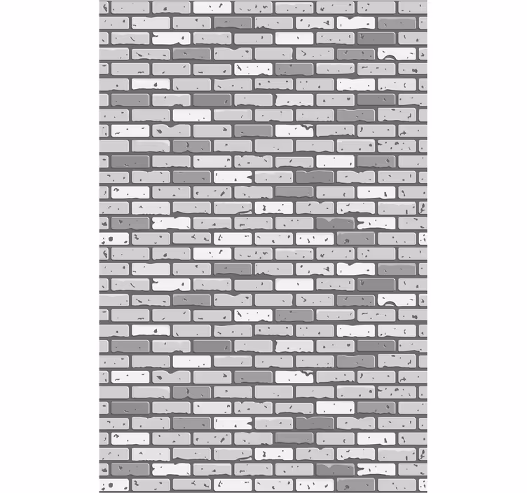 Monochroom metselwerk bakstenen behang - TenStickers