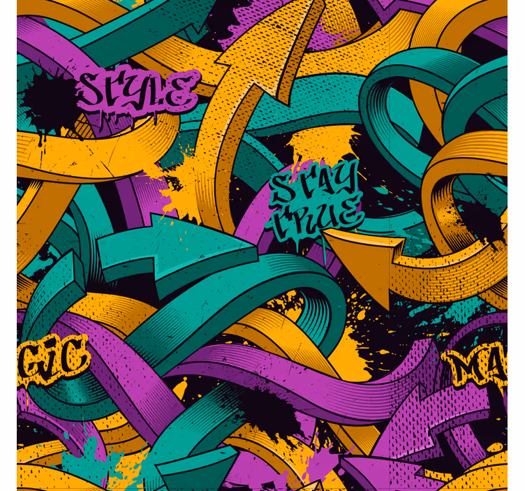 Arte Behang Realistische graffitipijlen - TenStickers