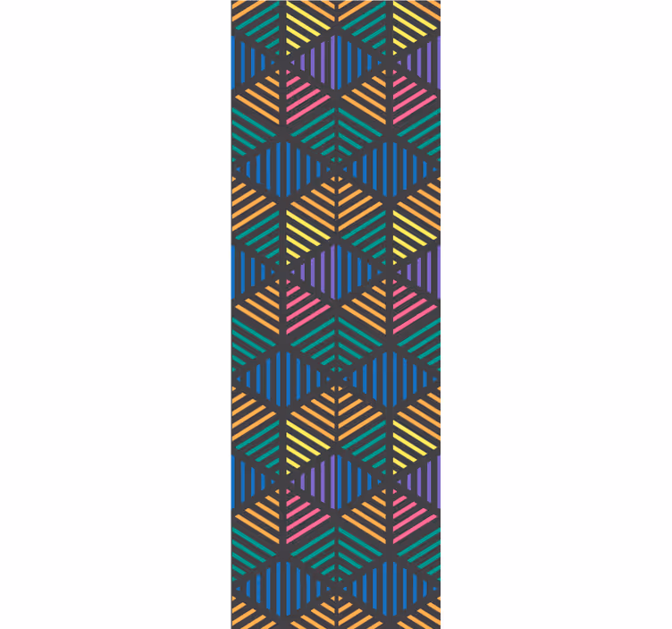 Geometrisch behang gestreept patroon - TenStickers