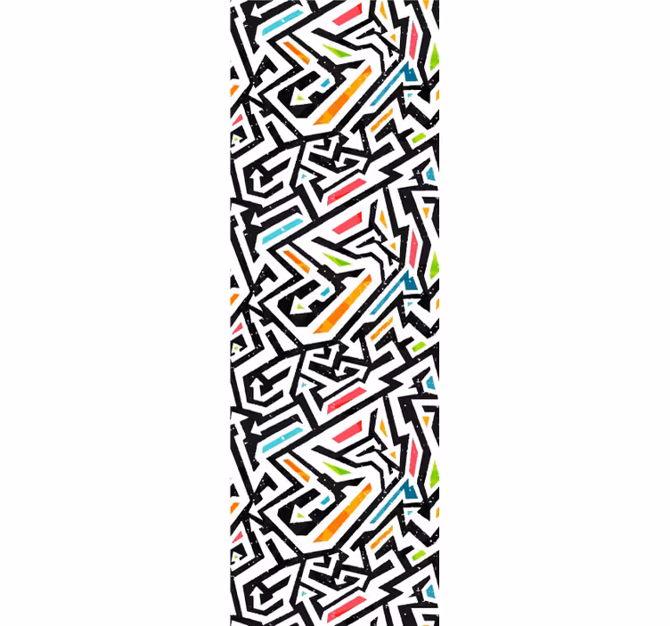 Behang tienerkamer geometrische chaos - TenStickers
