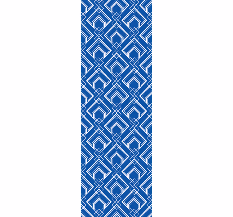 Geometrisch blauw motief geometrisch behang - TenStickers