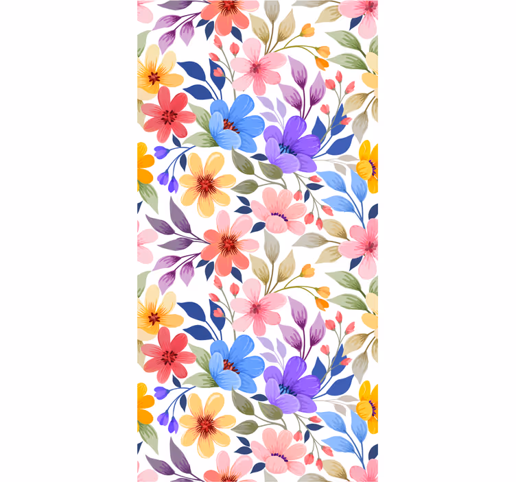 Bloemenbloesem behang bloemen - TenStickers