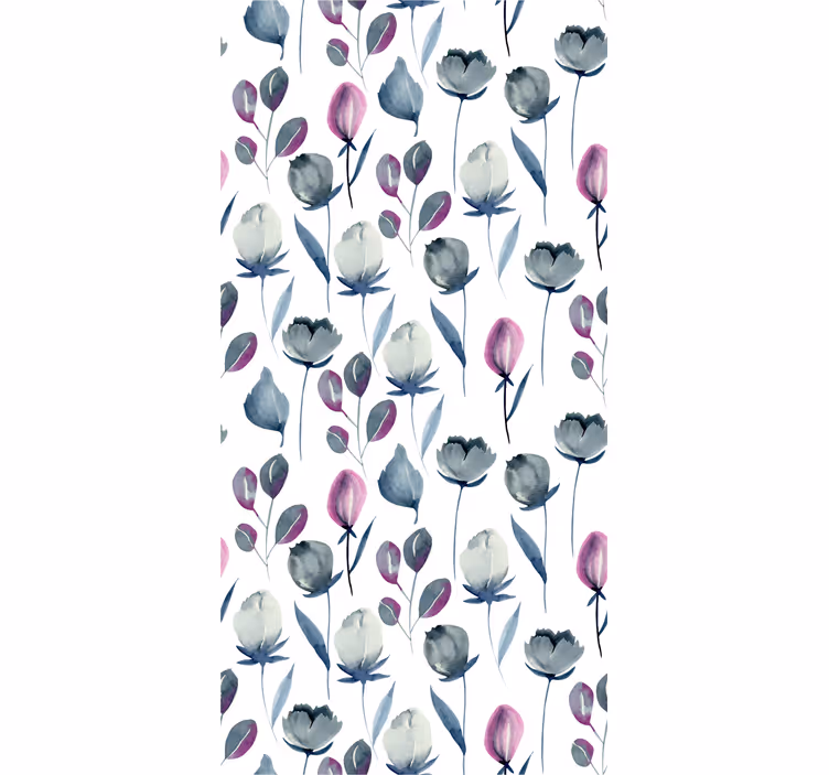 Aquarel flora behang bloemen - TenStickers