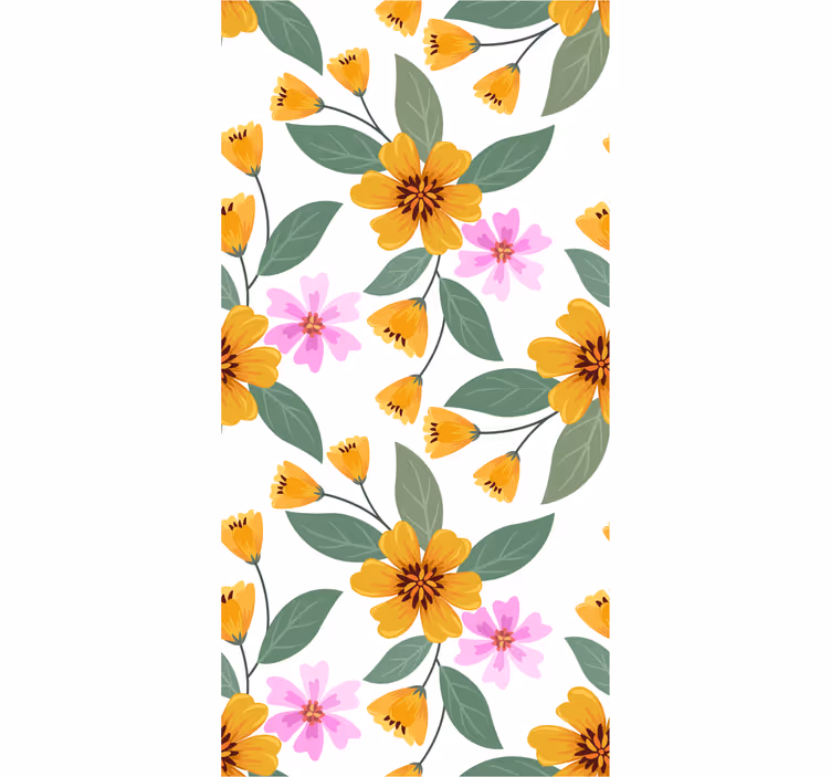 Bloemenovervloed behang bloemen - TenStickers