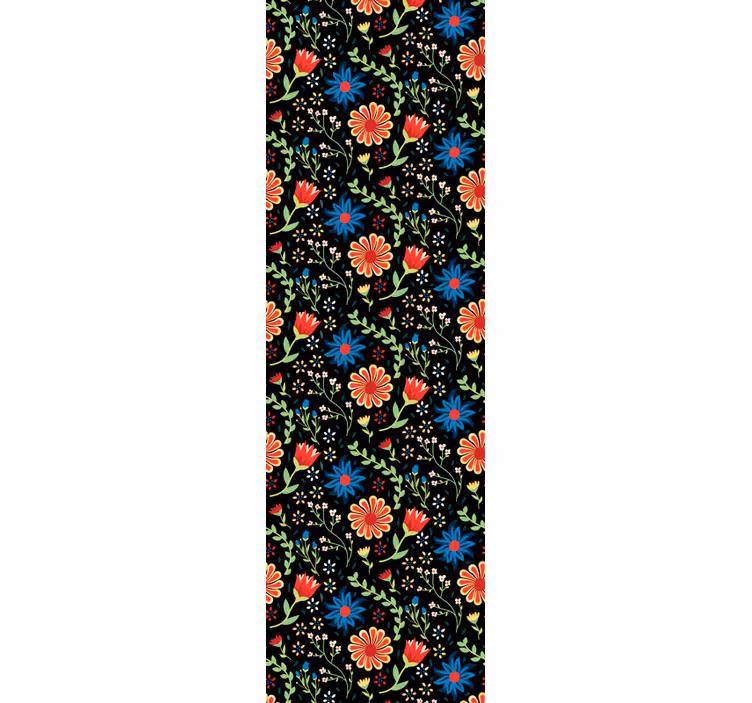 Accent met bloemmotief behang bloemen - TenStickers