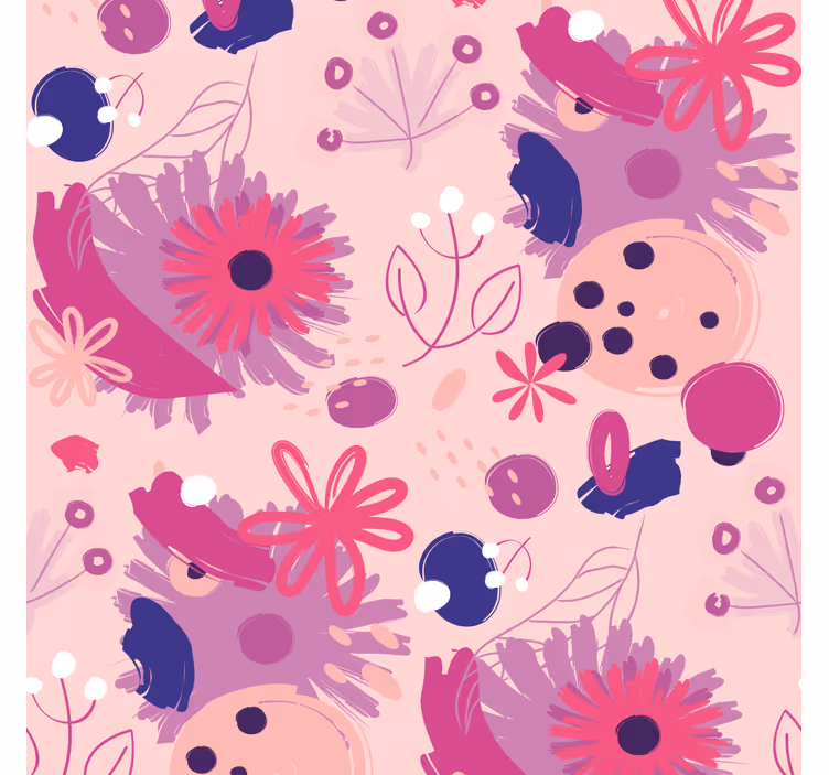 Bloemenarray ontwerp behang bloemen - TenStickers