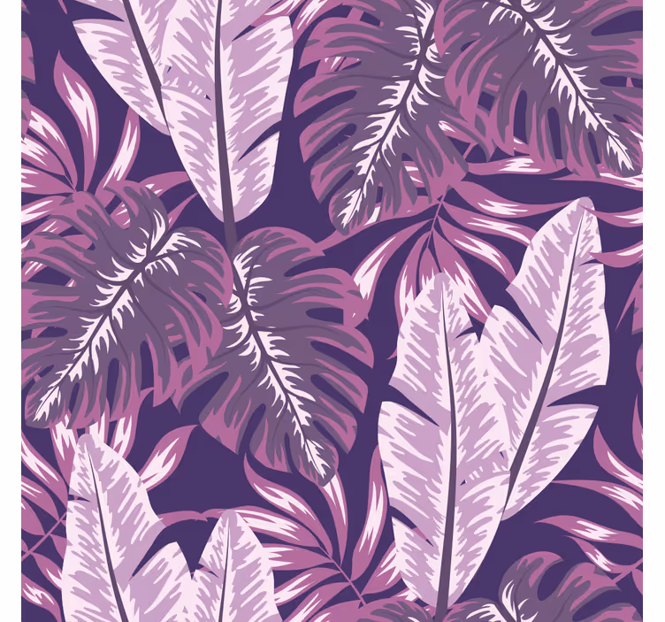 Bloemen behang Paarse maranta - TenStickers