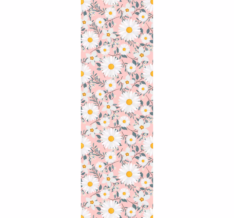 Madeliefje bloeipatroon behang bloemen - TenStickers