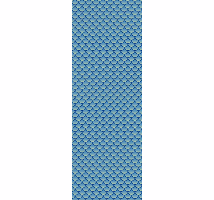 Visschubbenpatroon geometrisch behang - TenStickers