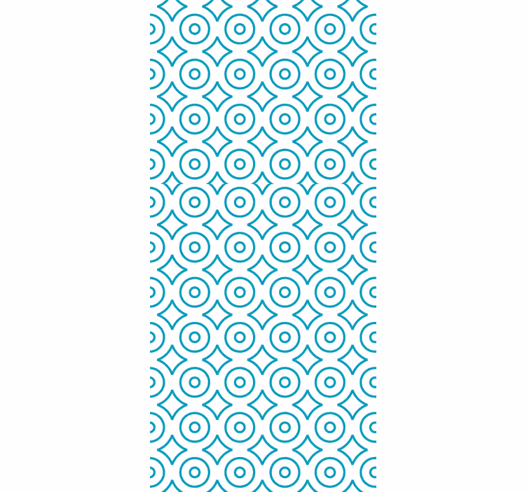 Cirkelvormig geometrisch patroon behang - TenStickers
