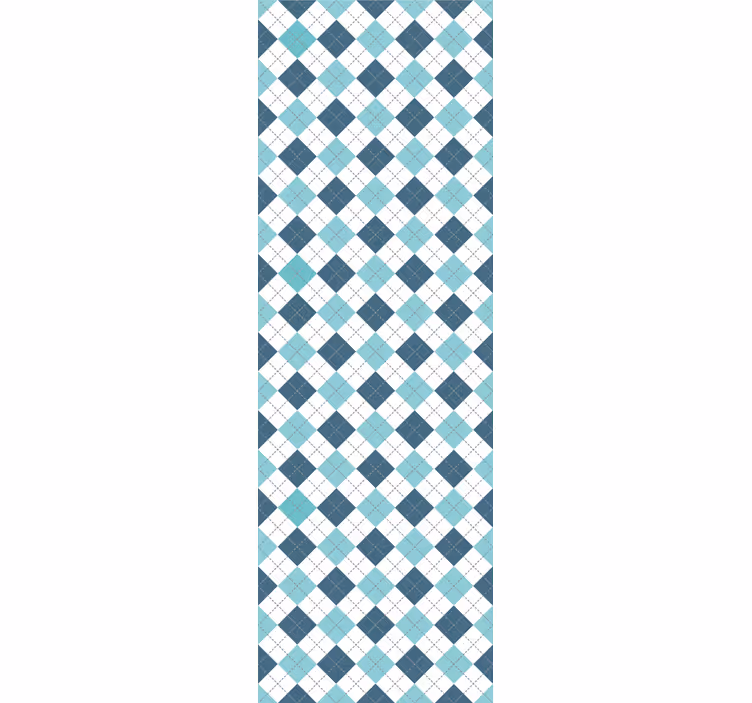 Geometrisch argylepatroon behang vierkant - TenStickers