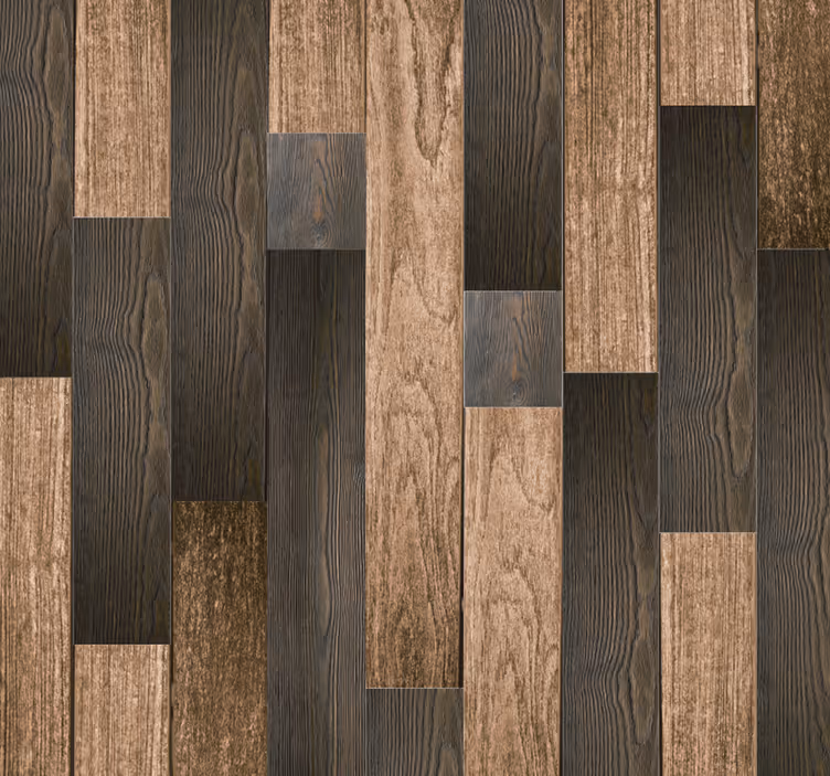 Woonkamer behang mit hout bos hout planken - TenStickers