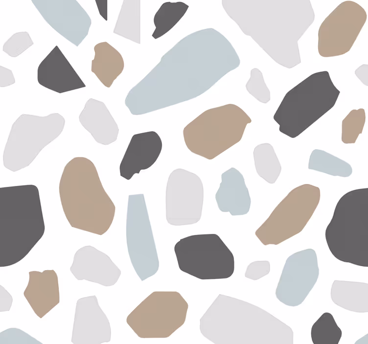 Grijs terrazzo behang stenen - TenStickers