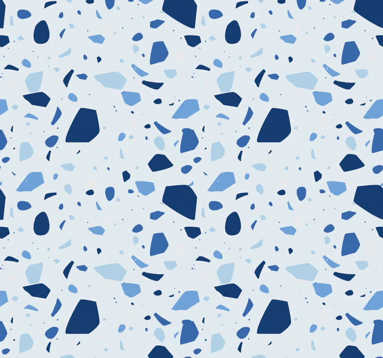 Steen behang Blauw terrazo - TenStickers