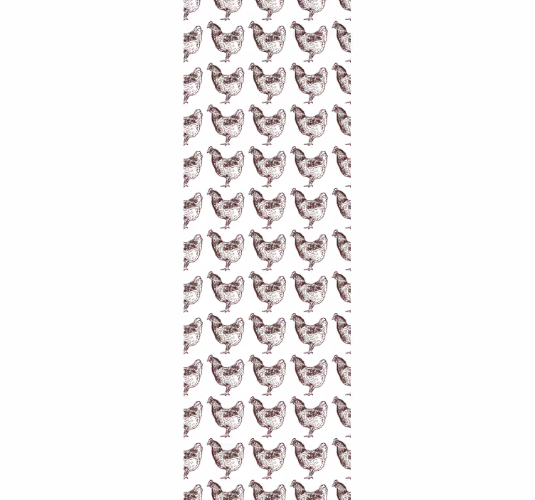 Kip patroon ontwerp dieren behang - TenStickers