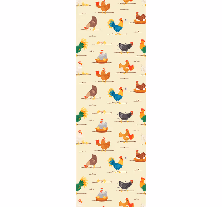 Kippen in overvloed dieren behang - TenStickers