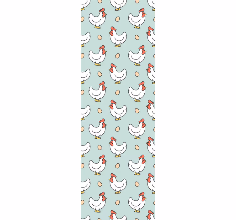 Kip patroon dieren behang - TenStickers