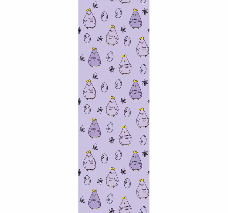 Kuikenpatroon ontwerp behang kinderkamer - TenStickers