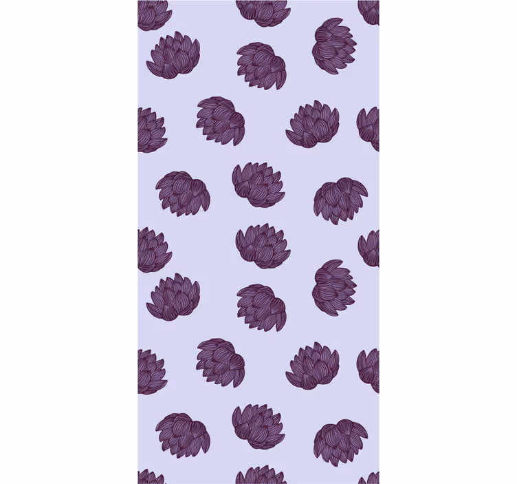 Eenvoud van bloemenpatroon behang bloemen - TenStickers