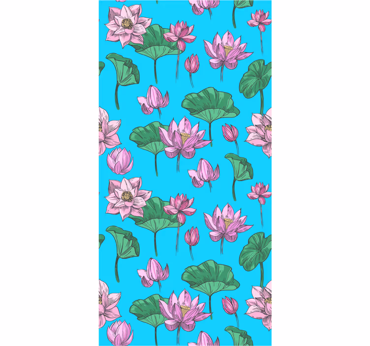 Weergave van lotusbloesem behang bloemen - TenStickers