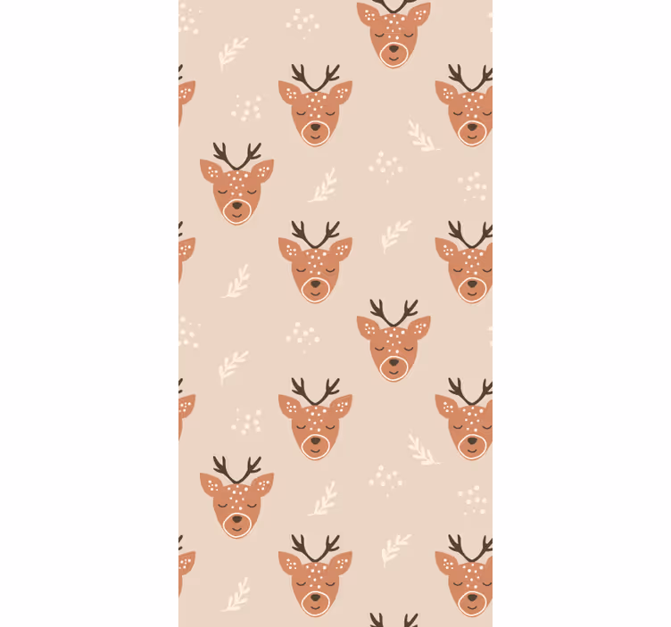 Rendieren patroon dieren behang - TenStickers