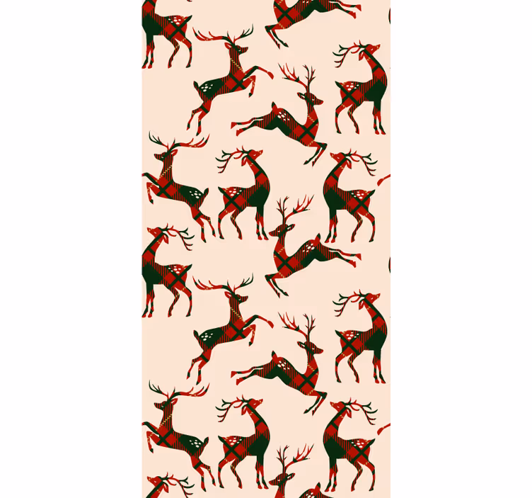 Feestelijke rendieren dieren behang - TenStickers