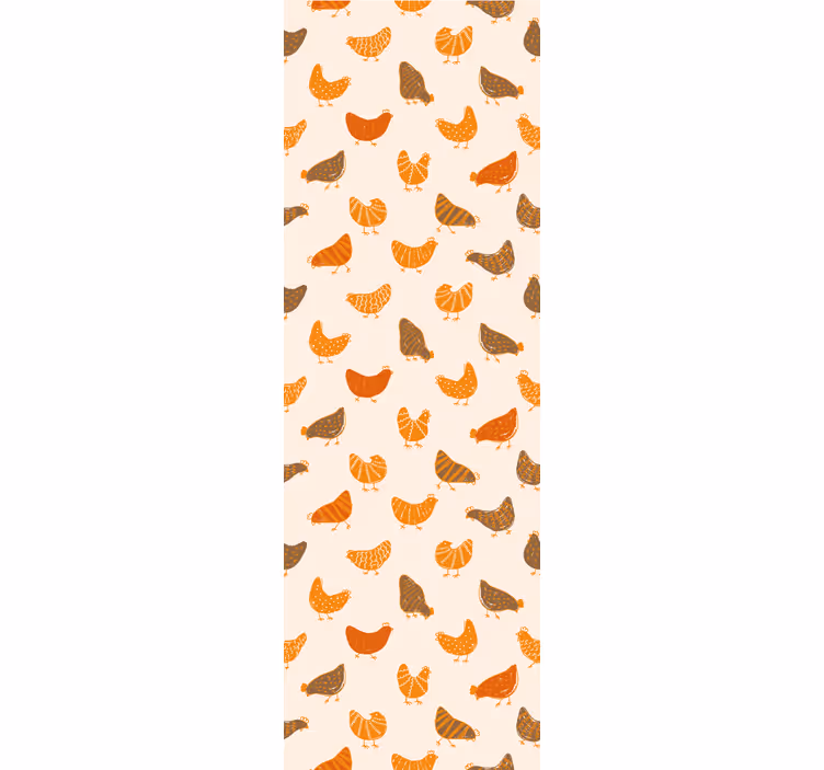 Charmant kippenpatroon dieren behang - TenStickers