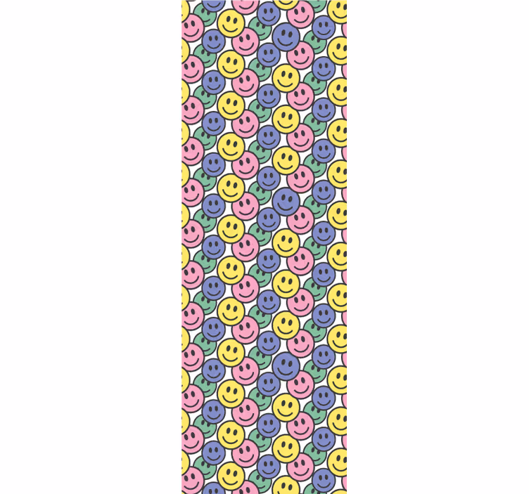 Smileypatroon behang kunst - TenStickers