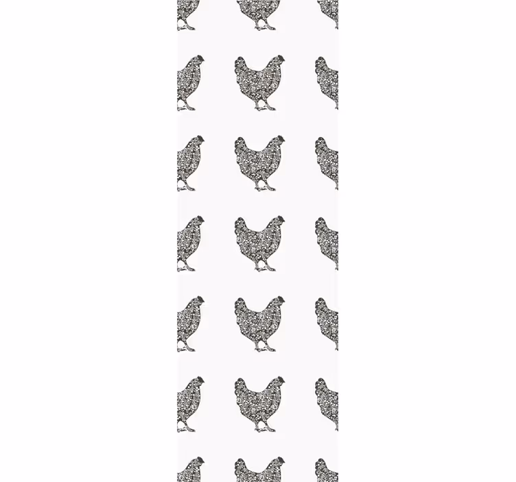 Gevogelte patroon dieren behang - TenStickers