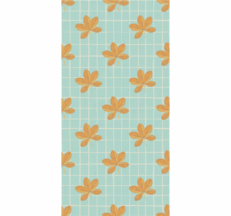 Bloemenrasterpatroon behang bloemen - TenStickers