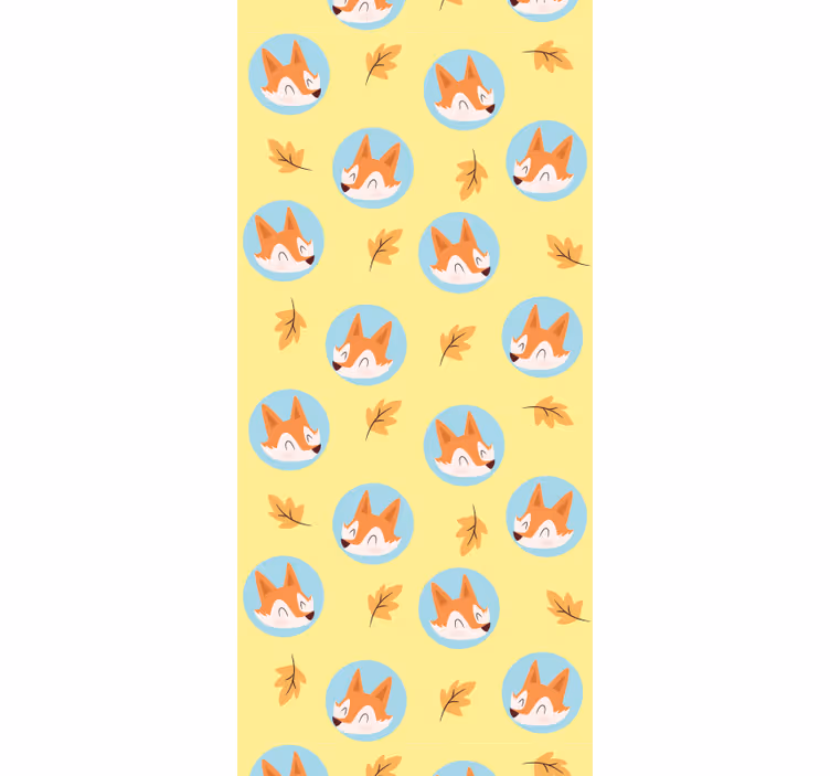 Herfst vos thema dieren behang - TenStickers
