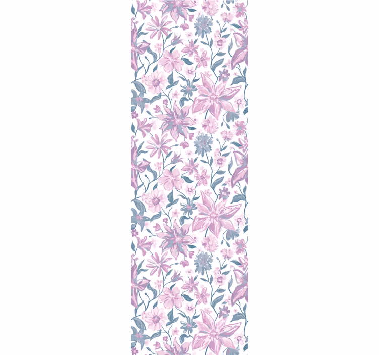 Bloemige slaapkamer ambiance behang bloemen - TenStickers