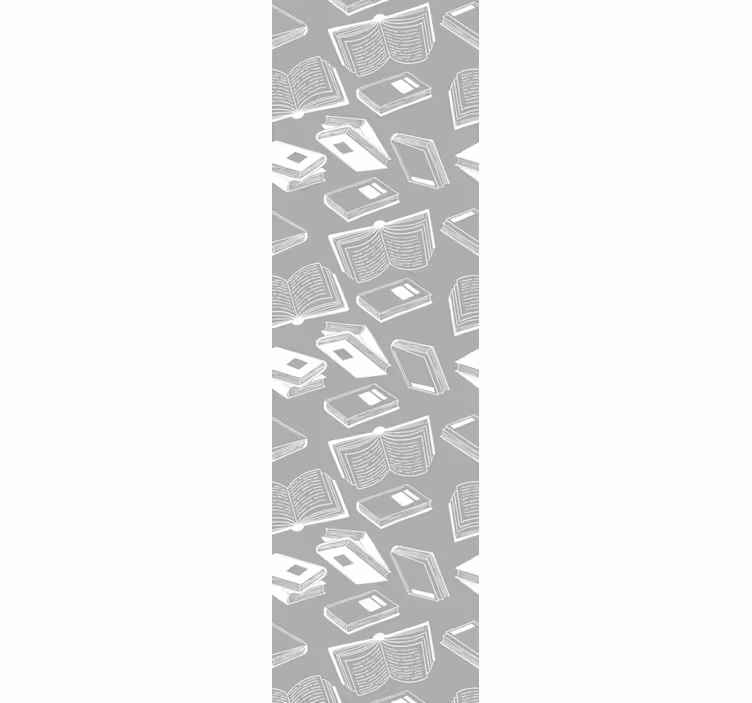 Literair motief behang grijs - TenStickers