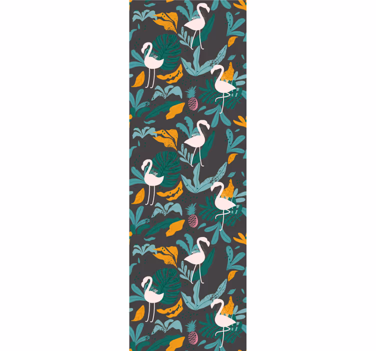 Tropische flamingoscène dieren behang - TenStickers