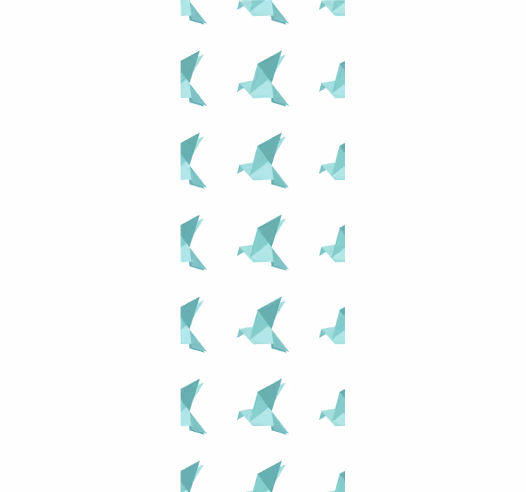 Behang kinderkamer origami vogelpatroon - TenStickers