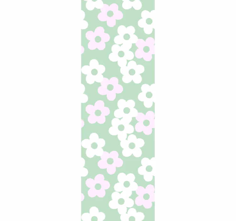Bloemenpatroon accent behang bloemen - TenStickers