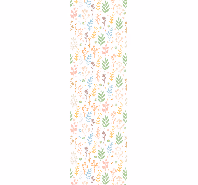 Accenten van bloemig groen behang bloemen - TenStickers