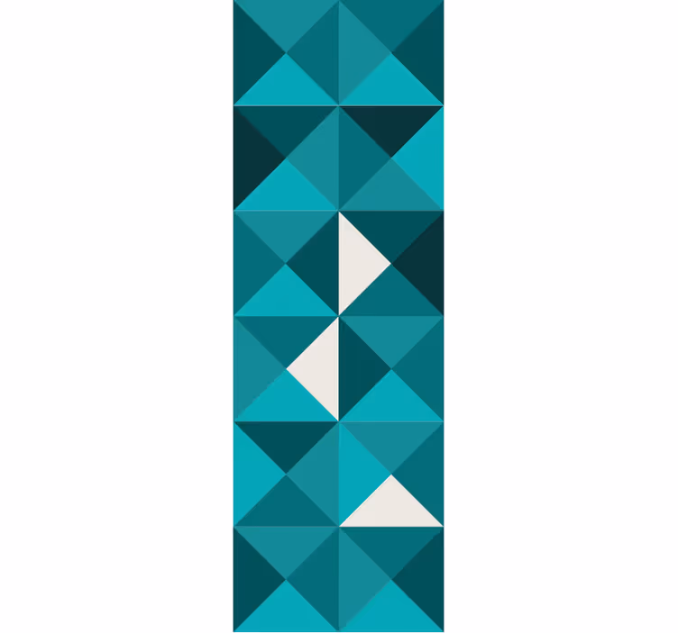 Blauw driehoekig ontwerp geometrisch behang - TenStickers