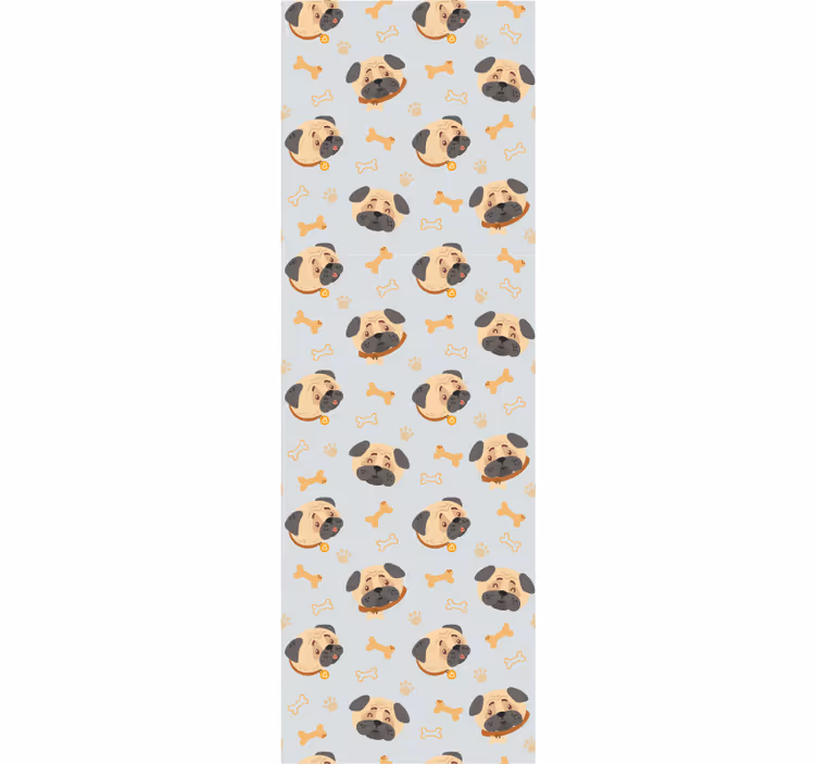 Puppy-patroon behang honden - TenStickers