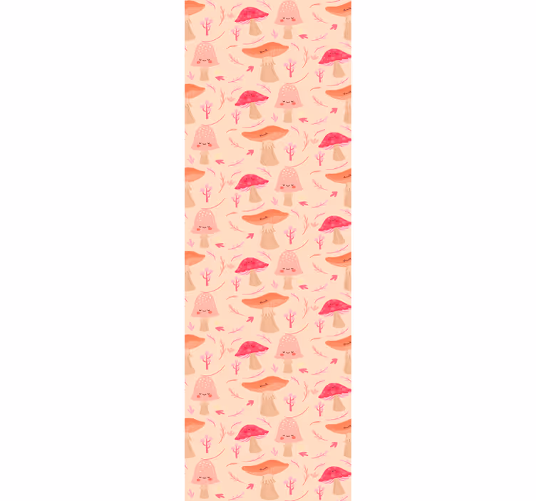 Grillige paddenstoelen sierlijk behang - TenStickers