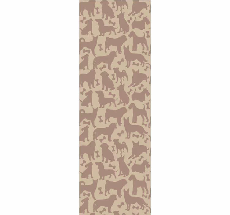 Katachtige motieven behang honden - TenStickers